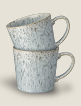 Denby Halo Speckle Mugs Set of 2 Stoneware Coffee Cups