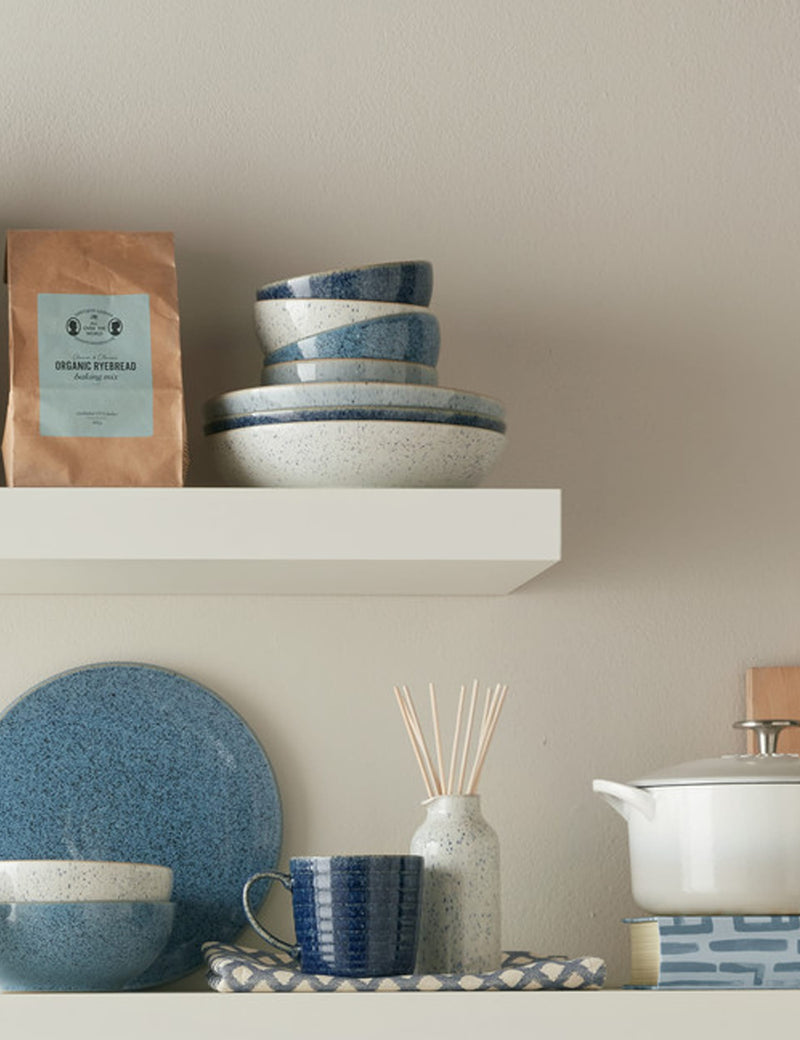 Studio Blue ridged mugs set of 2 (British brand)