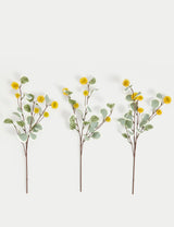 Set of 3 Artificial Eucalyptus Single Stems Home Decor