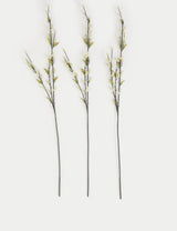 Set of 3 Artificial Willow Single Stems Decorative Home Décor Stems