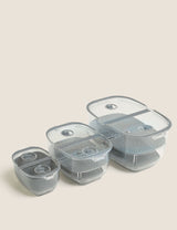 Set of 3 Nesting Fridge Storage Containers Food Storage Boxes