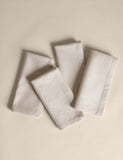 Set of 4 Cotton Rich Napkins with Linen