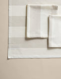 Cotton with linen wide stripe napkins, set of 4 (British brand)