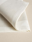 Cotton with linen wide stripe napkins, set of 4 (British brand)