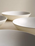 Set of 4 everyday porcelain pasta bowls (British brand)