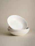 Set of 4 everyday porcelain pasta bowls (British brand)