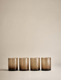 Set of 4 hammered glass tumblers (British brand)