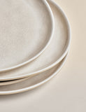 Set of 4 Linen Reactive Picnic Dinner Plates