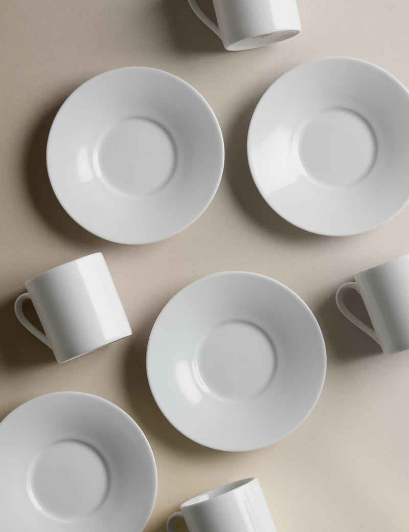 Porcelain espresso cups and saucers set of four (British brand)