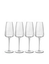 Luigi Bormioli Set of 4 Optica Champagne Flutes