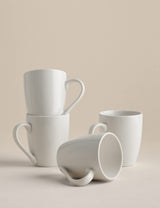 Set of 4 Porcelain Coffee Mugs
