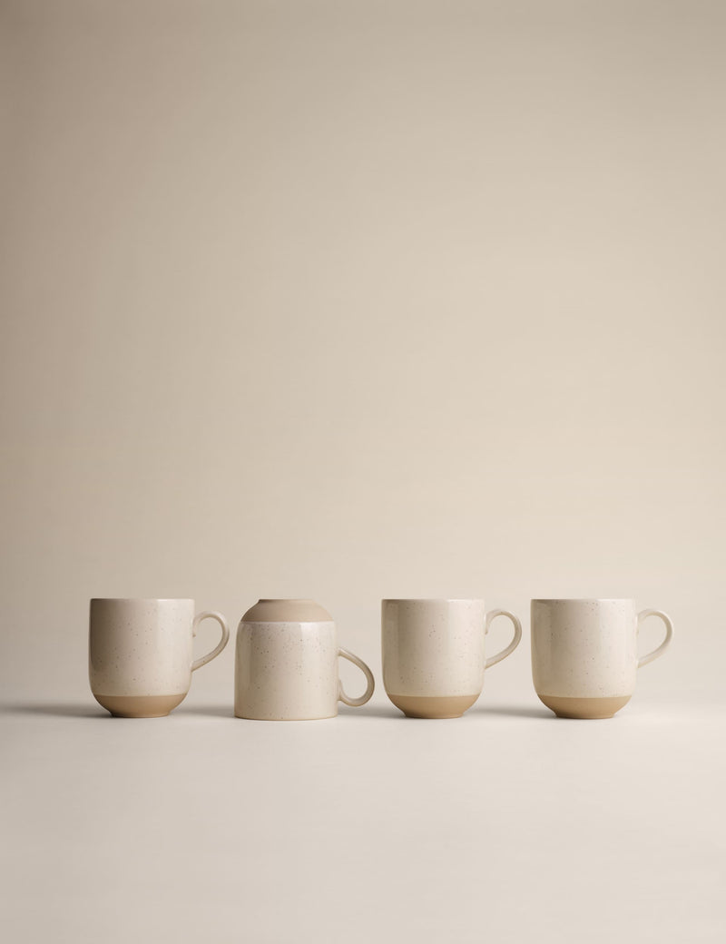 Speckle ceramic latte mugs set of four (British brand)
