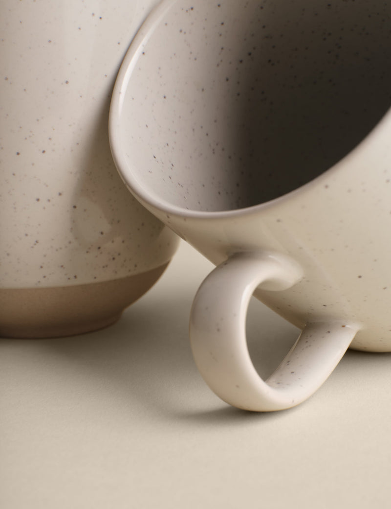 Speckle ceramic latte mugs set of four (British brand)