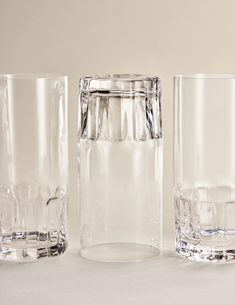 M&S X Kelly Hoppen textured hi ball glasses set of 4 (British brand)