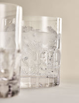 M&S X Kelly Hoppen Set of 4 Textured Tumblers Glass Drinking Glasses