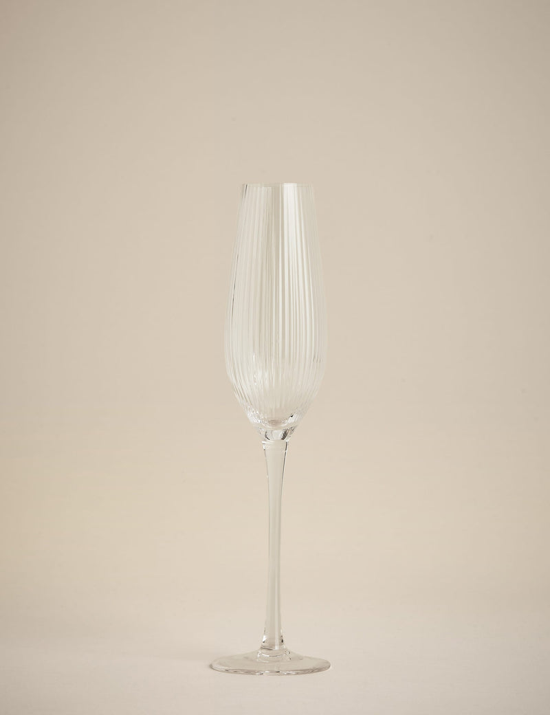 Maxim Optic champagne flutes set of 6 (British brand)