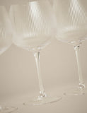 Maxim optic ribbed gin glasses set of 6 (British brand)
