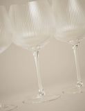Maxim optic ribbed gin glasses set of 6 (British brand)