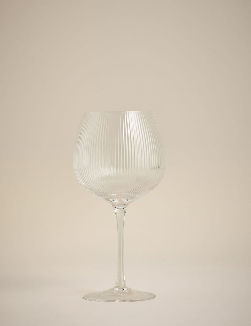 Maxim optic ribbed gin glasses set of 6 (British brand)