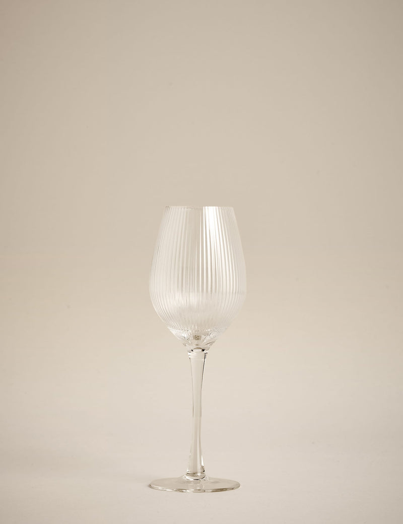 Maxim Optic ribbed wine glasses set of 6 (British brand)