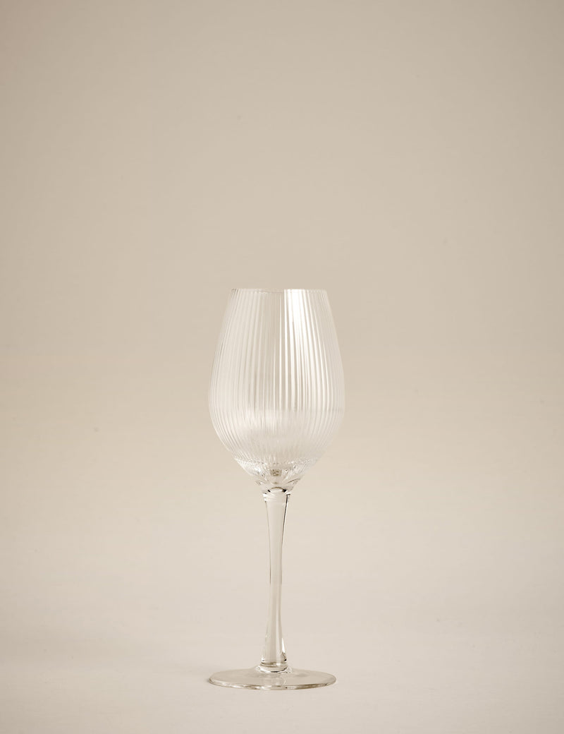 Maxim Optic ribbed wine glasses set of 6 (British brand)