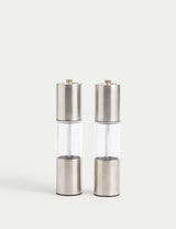 Stainless Steel Salt and Pepper Mills Set