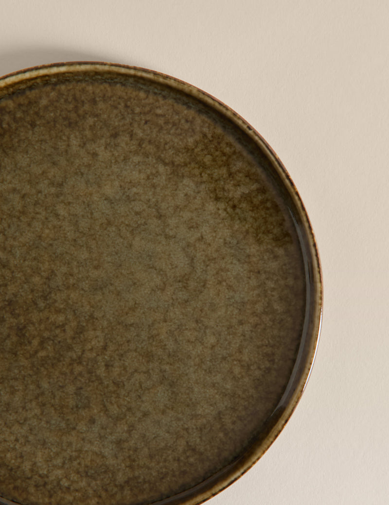 Straight Side Reactive Glaze Side Plate