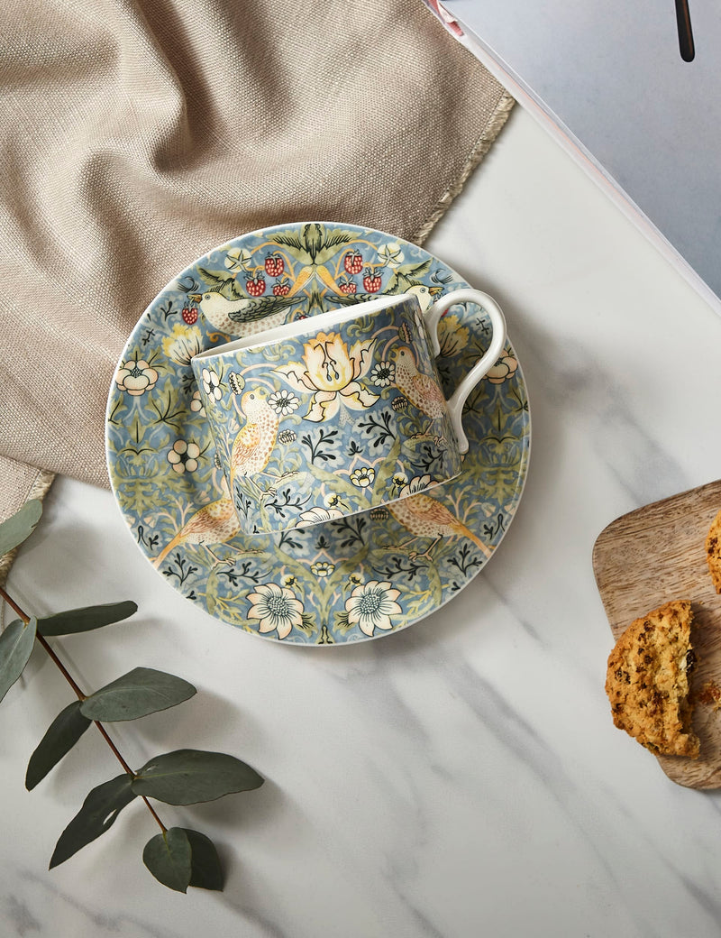 Morris & Co Strawberry Thief Cup and Saucer (British brand)