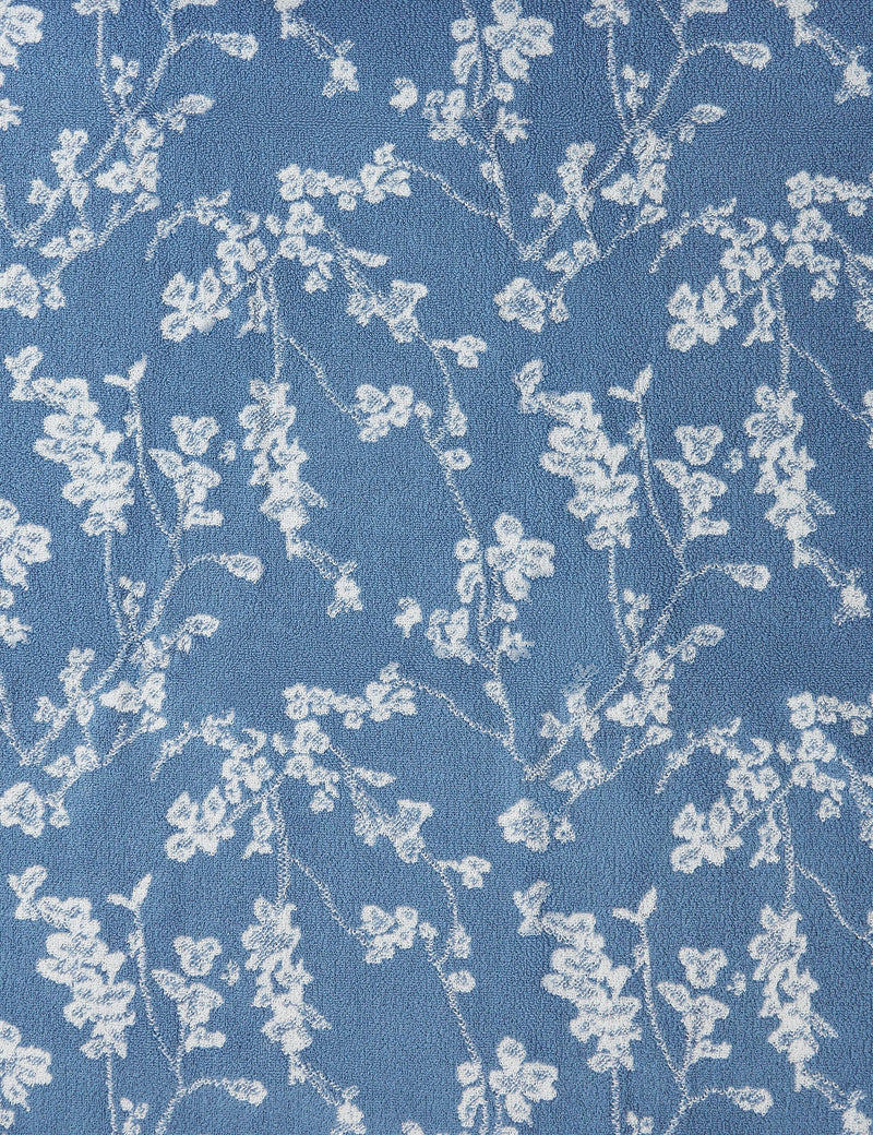 Floral jacquard pure cotton bath towel (British brand)