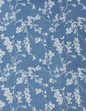 Floral jacquard pure cotton bath towel (British brand)