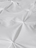 Serene White Lara duvet cover and pillowcase set (British brand)