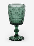 Set of 4 Multi Multi Claro Embossed Wine Glasses, imported from the UK