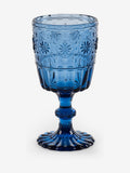 Set of 4 Multi Multi Claro Embossed Wine Glasses, imported from the UK