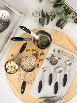 Fusion Black Measuring Cups and Spoons Set