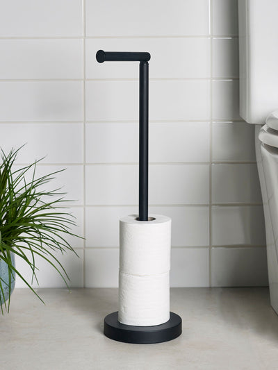 Black Pivot Top Toilet Roll Holder 58cm x 18.5cm x 16cm