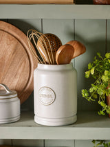 Natural Country Badge Utensil Pot Ceramic Utensil Holder 18x13x13cm