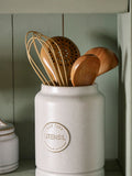 Natural country badge utensil pot 18x13x13cm, imported from the UK
