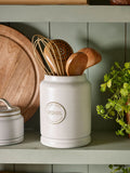 Natural country badge utensil pot 18x13x13cm, imported from the UK