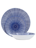 Interiors by Premier Blue/White Maya Dinner Set