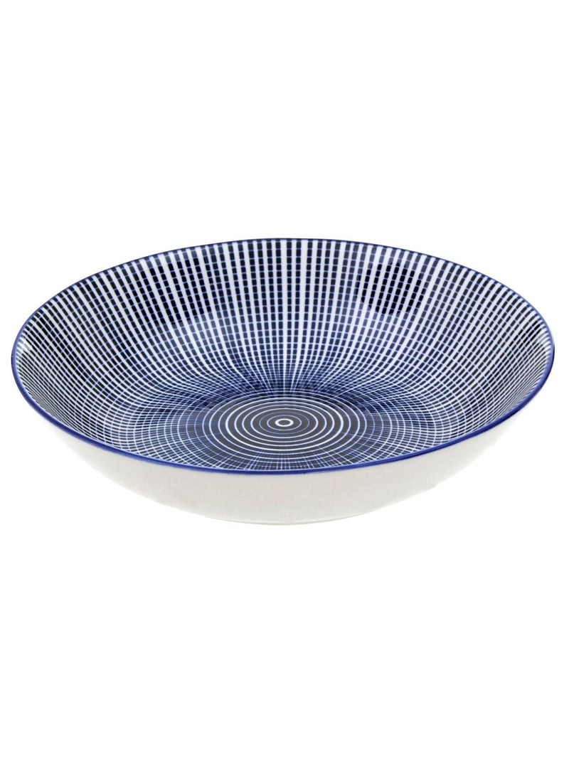 Interiors by Premier Blue/White Maya Dinner Set