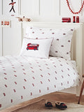 The White Company White London Bus Single 100% Cotton Pillowcase and Duvet Cover Set