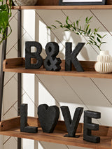Bronx Small Black Wood Effect Alphabet Ornament Letter Decoration 20cm