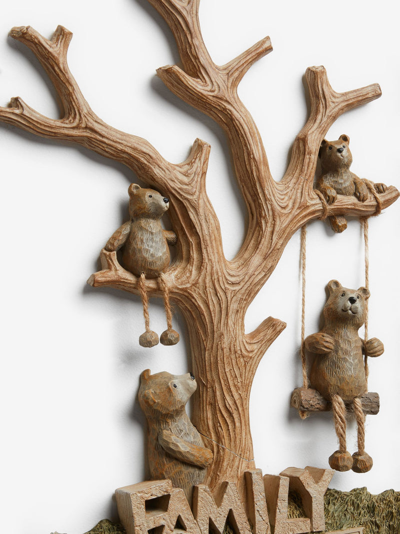 Bertie Bear family tree wall art 40x27x2.5cm, imported from the UK
