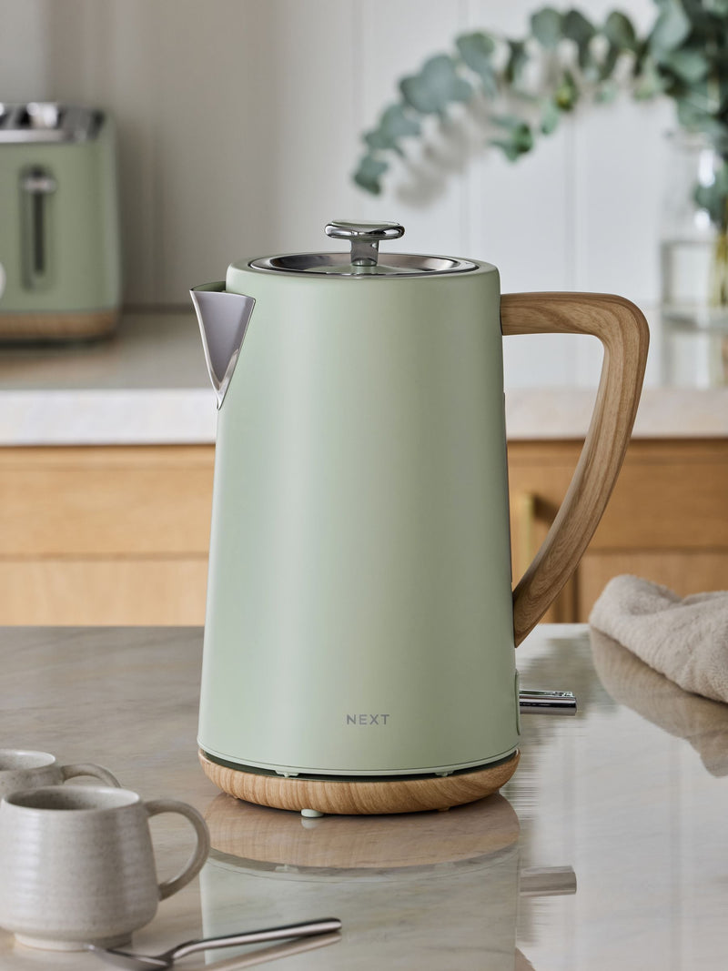 Sage Green Bronx electric kettle 1.7L (British brand)