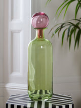 Rockett St George Green/Pink Apothecary Glass Bottle 43cm