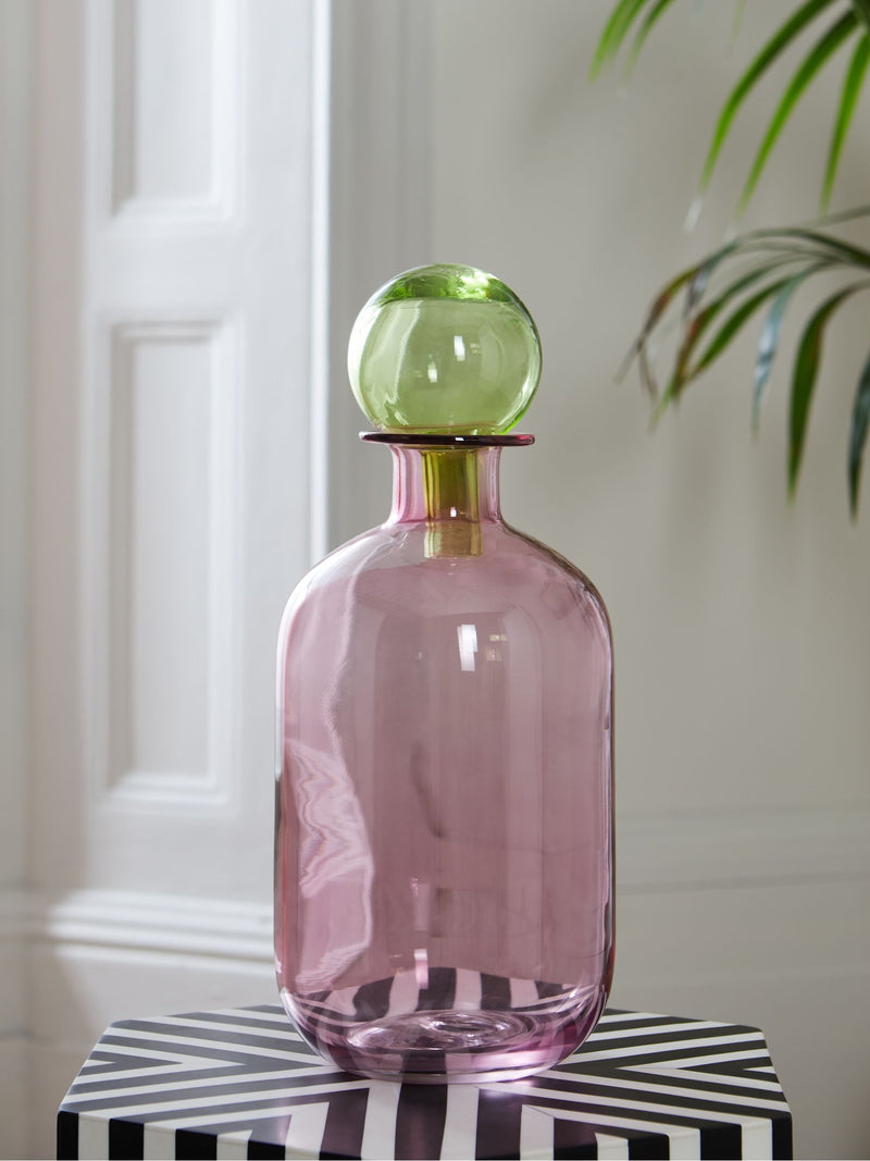 Rockett St George Pink/Green Apothecary Bottle