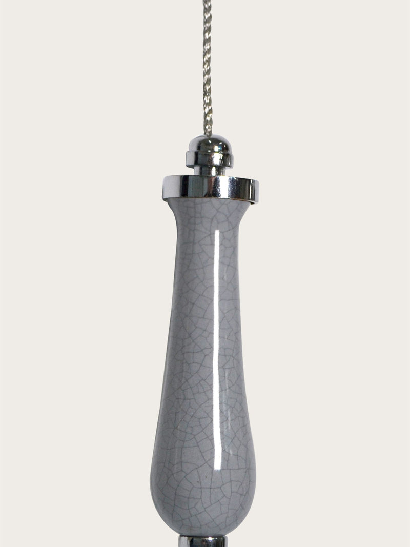 Laura Ashley Dove Grey Bertie light pull 100mm length, UK version