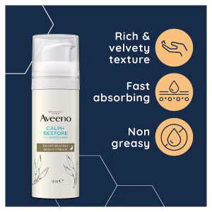 Aveeno Face Night Cream 50ml Calm Restore - British product