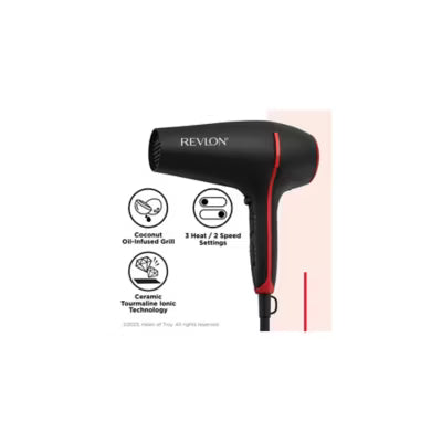 Revlon SmoothStay Coconut Oil-Infused Hair Dryer with Volumising Diffuser, imported from the UK