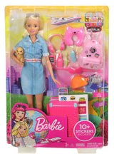 Barbie Travel Theme Doll With Accessories Toy Set